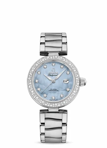 Omega LadyMatic Co-Axial 34 Stainless Steel / Diamond / Blue MOP / Bracelet 425.35.34.20.57.003 (42535342057003)